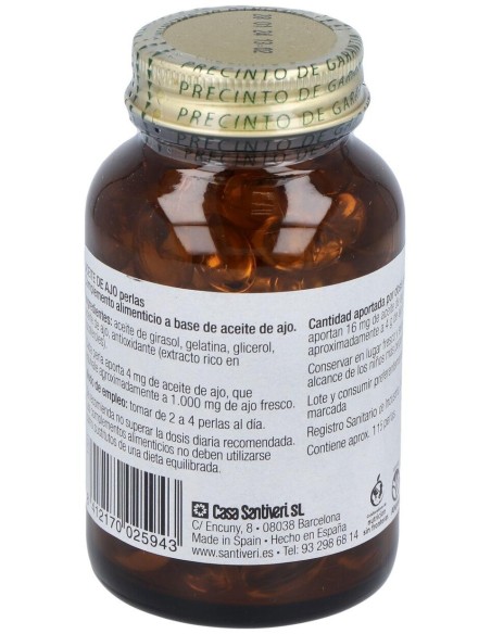 Aceite De Ajo 115Perlas de Santiveri