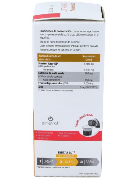 Dietabelt Quema Thermofat 240Ml. de Santiveri