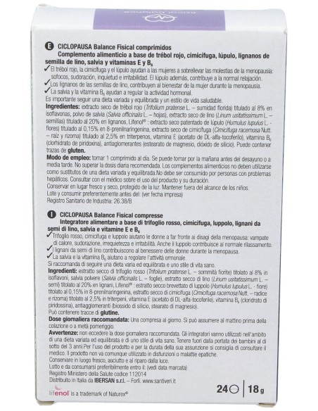Ciclopausa Balance Fisical 24Comp. de Santiveri
