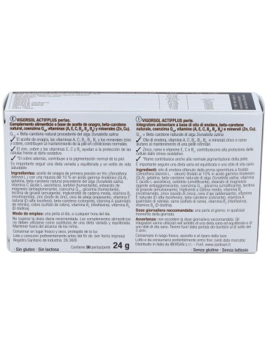 Vigor Sol Actif Plus 30Perlas de Santiveri