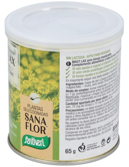 Sanaflor Mast-Lax Gases Anis-Hinojo 65Gr. de Santiveri