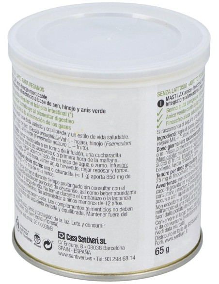 Sanaflor Mast-Lax Gases Anis-Hinojo 65Gr. de Santiveri