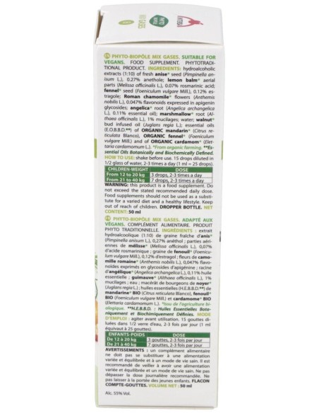 Phyto-Bipole Mix-Gases (Vientre Plano) 50Ml. de Phytobiopole