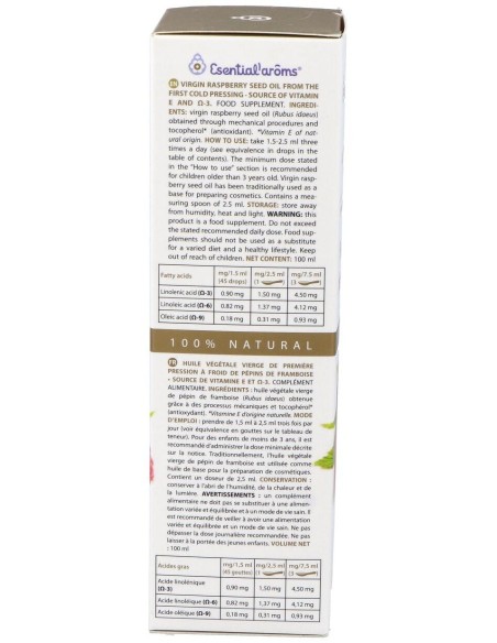 Pepita De Frambuesa Aceite Vegetal 100Ml. de Esential Aroms