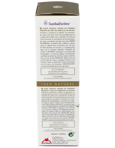 Ricino (Castor) Aceite Vegetal 100Ml. de Esential Aroms