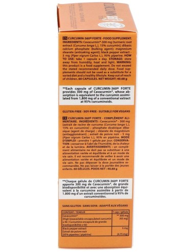 Curcumin 360º Forte 60 Capsulas de Intersa