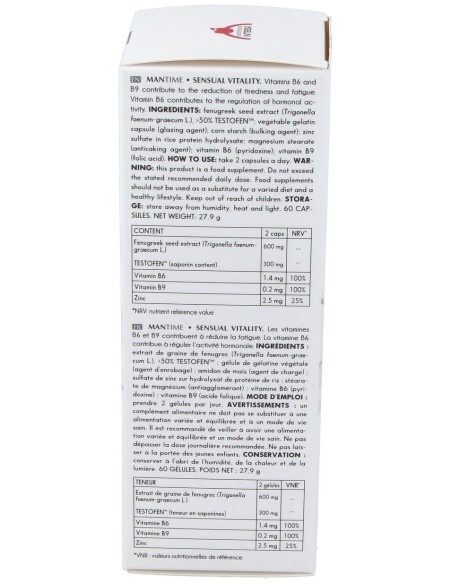 Mantime - Sensual Vitality 60 Caps. de Intersa