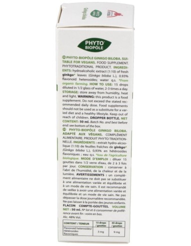 Phyto-Bipole Bio Ginkgo Biloba 50Ml. de Phytobiopole
