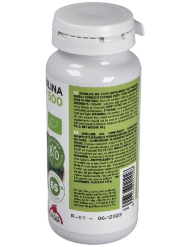 Espirulina (500 Mg.) 180 Comprimidos Bio de Intersa