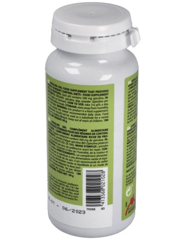 Espirulina (500 Mg.) 180 Comprimidos Bio de Intersa
