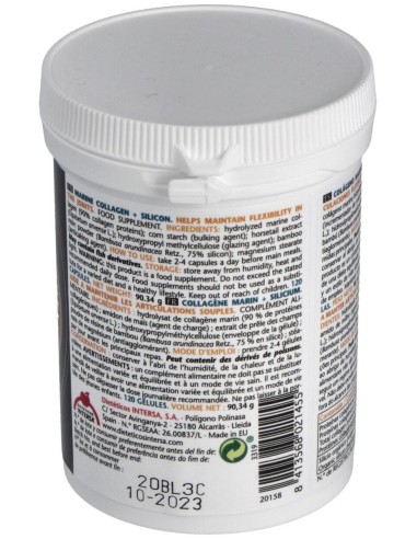 Colageno Marino+Silicio 120 Cap. de Intersa