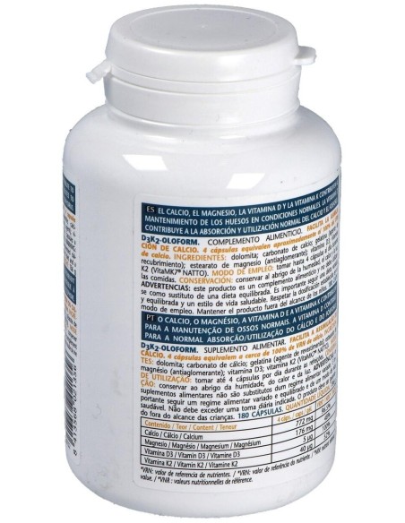 D3K2 Oloform 180 Comprimidos de Intersa
