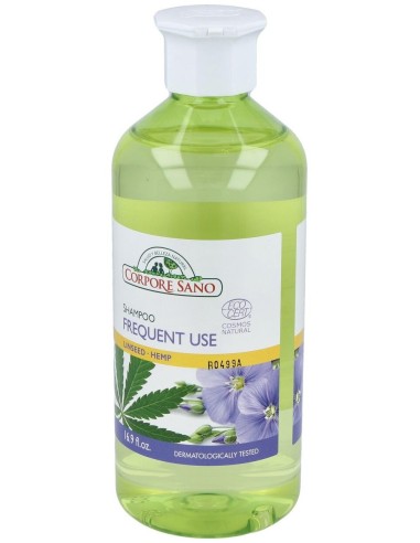 Champu Uso Frecuente Lino-Cañamo 500Ml. Ecocert de Corpore Sano