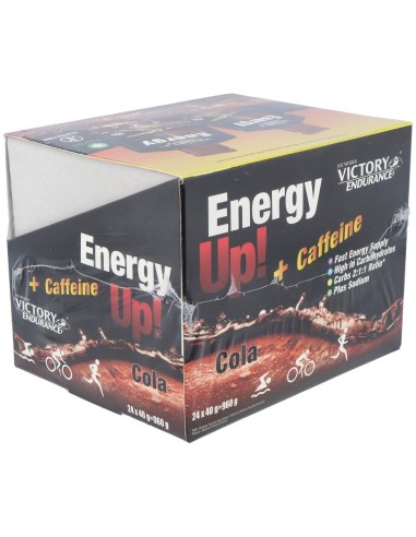 Victory Endurance Energy Up Gel +Cafeina Cola 24Ud de Weider