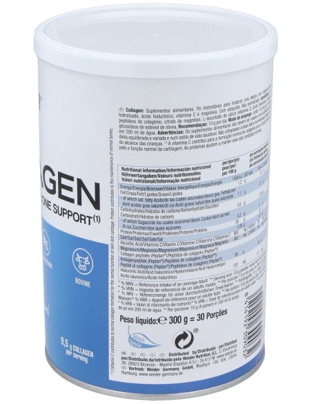 Weider Collagen Colageno+Ac. Hialur+Magnesio 300G de Weider
