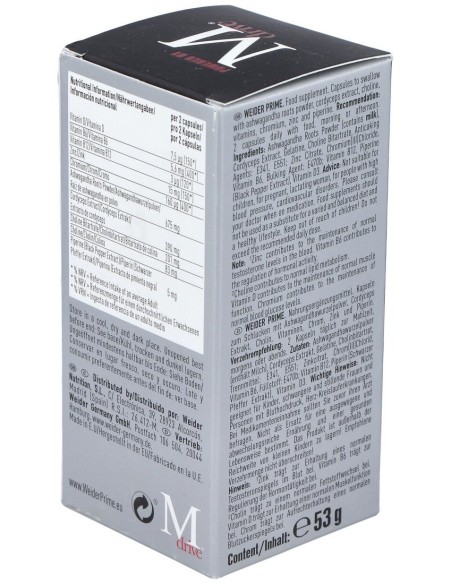 Weider Prime Testosterona Hombre 60Cap. de Weider