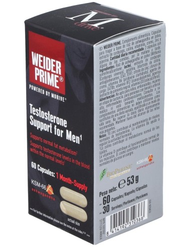 Weider Prime Testosterona Hombre 60Cap. de Weider