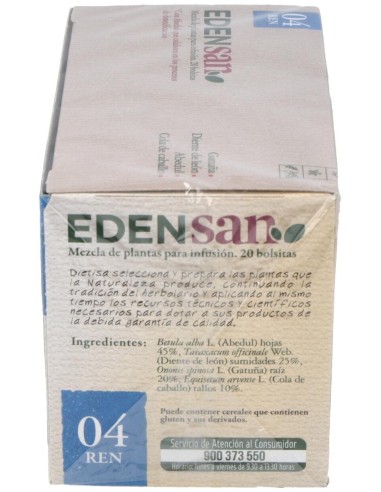 Edensan  Renal 04  Envase 20 Filtros(20 Infusiones) de Edensan®