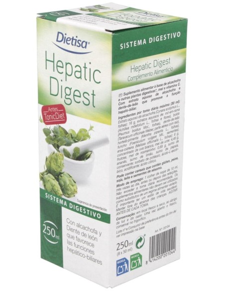 Hepatico Digestivo (Tonic Diet) 250Ml. de Dietisa (Dielisa)