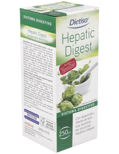 Hepatico Digestivo (Tonic Diet) 250Ml. de Dietisa (Dielisa)