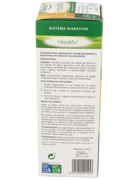 Hepamix (Hepatico-Biliar) Jarabe 250Ml de Dietisa (Dielisa)