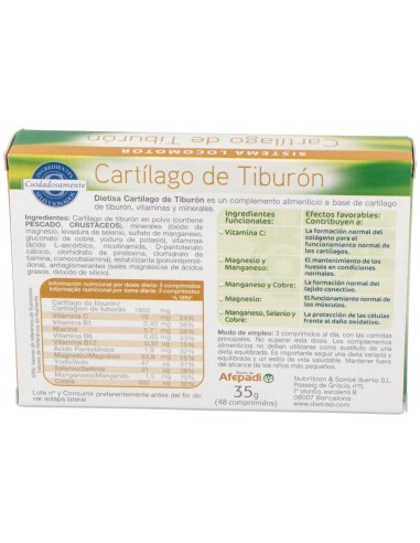 Cartilago De Tiburon (Ideceron) 48Comp. de Dietisa (Dielisa)