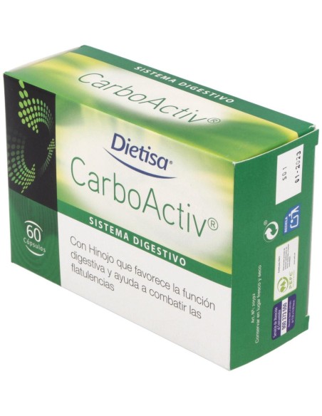 Carboactiv   Envase 60 Cápsulas(15 Días) de Dielisa®