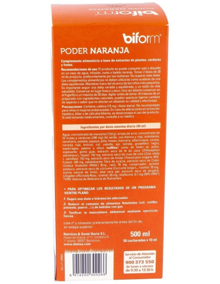 Biform Poder Naranja 500Ml. de Dietisa (Dielisa)