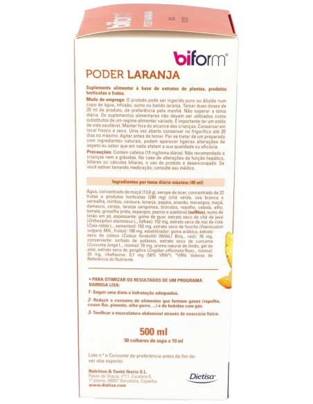 Poder Naranja  Envase 500 Ml(12-13 Días) de Biform®