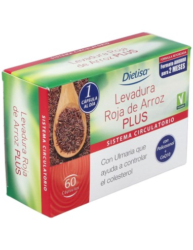 Dts Levadura Roja De Arroz Plus  60 Cápsulas  Envase 60 Cápsulas(60 Dias) de Dielisa®