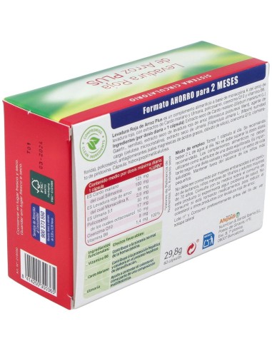 Levadura Roja De Arroz Plus 60Cap. de Dietisa (Dielisa)