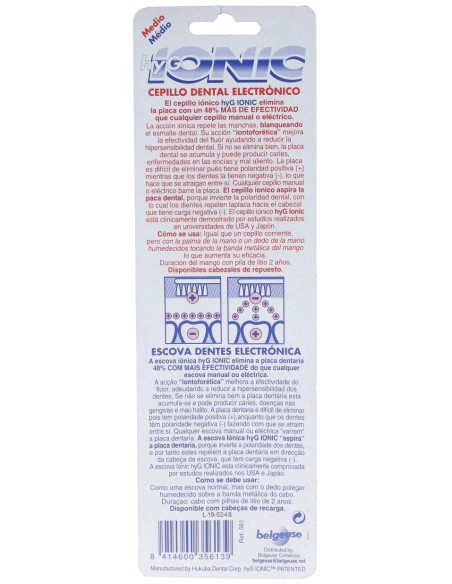 Hyg Ionic Medio Cepillo Ionic Electric +2Recambios de Hyg Ionic