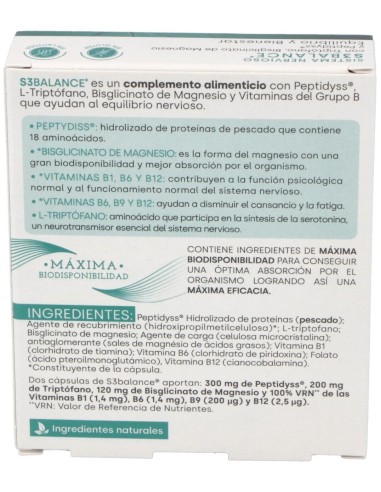 S3 Balance 30Cap. de Fdb