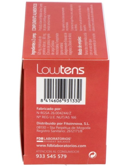 Lowtens Peptidos Lacticos 60Comp. de Fdb