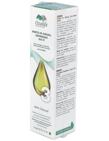 Aceite Girasol Ozonizado 600Ip Airless 50Ml. de Ozolife Biocosmetica Y Nutricion