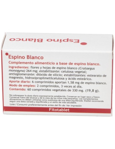 Fitotablet Espino Blanco 60Comp. de Eladiet