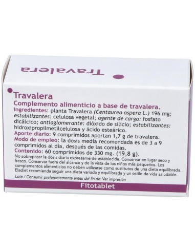 Fitotablet Travalera 60Comp. de Eladiet