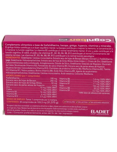 Cogniben Plus 30Comp. de Eladiet