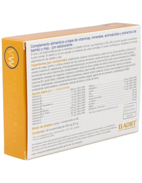 Vita Woman Cabello Piel Y Uñas 30 Comprimidos de Eladiet