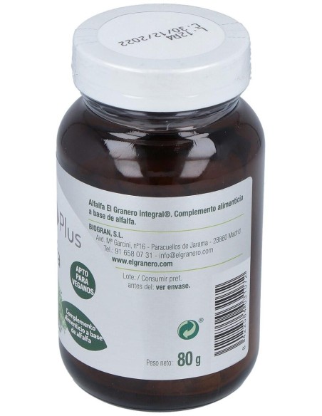 Alfalfa 400Mg. 200Comp. de El Granero