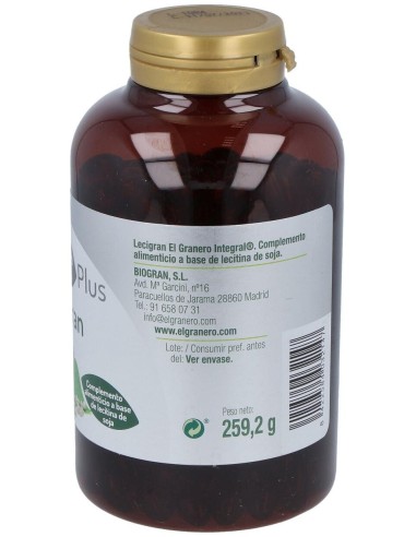 Lecitina De Soja Lecigran 740Mg. 360Perlas de El Granero