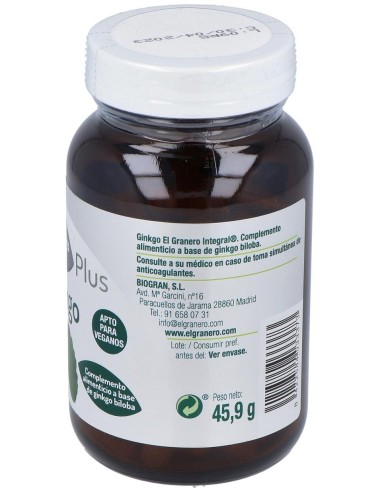 Ginkgo Biloba 90Cap. de El Granero