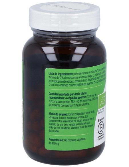 Curcuma Y Pimienta Bio 60Cap. de El Granero