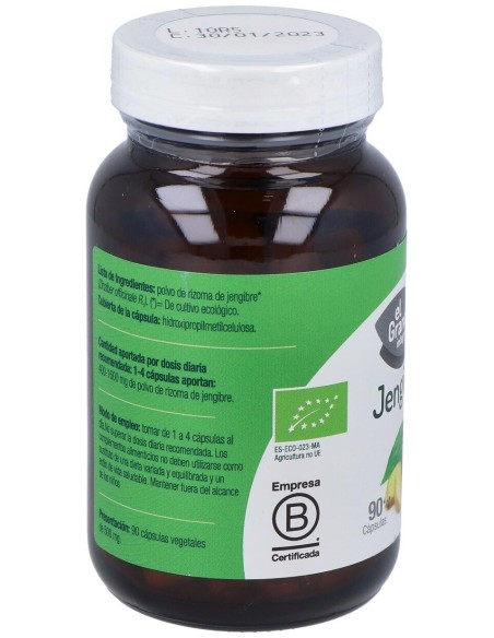 Jengibre 500Mg. 90Cap. Bio de El Granero