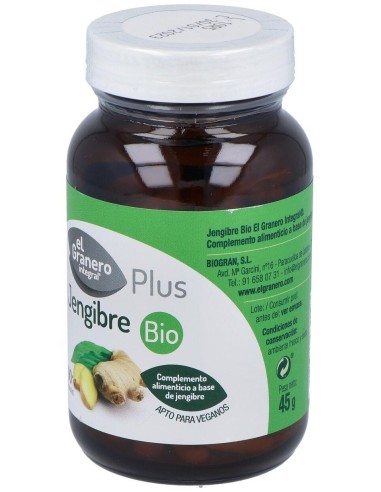 Jengibre 500Mg. 90Cap. Bio de El Granero