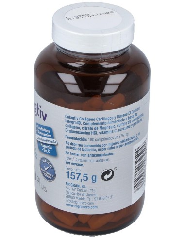 Colagtiv Cartilagos Y Huesos 180Comp. de El Granero