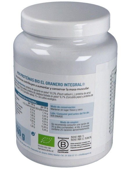 Mix Proteinas 500Gr. Bio de El Granero