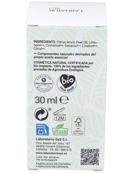 Limon 30Ml. Aceite Esencial Bio de Labnatur Bio