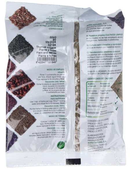 Tomillo Bolsa 50Gr. de Soria Natural