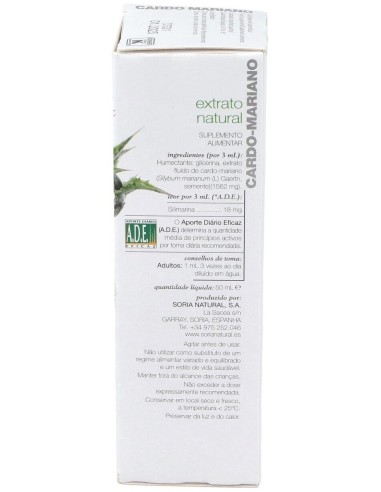 Ext. Cardo Mariano S/Al 50Ml de Soria Natural